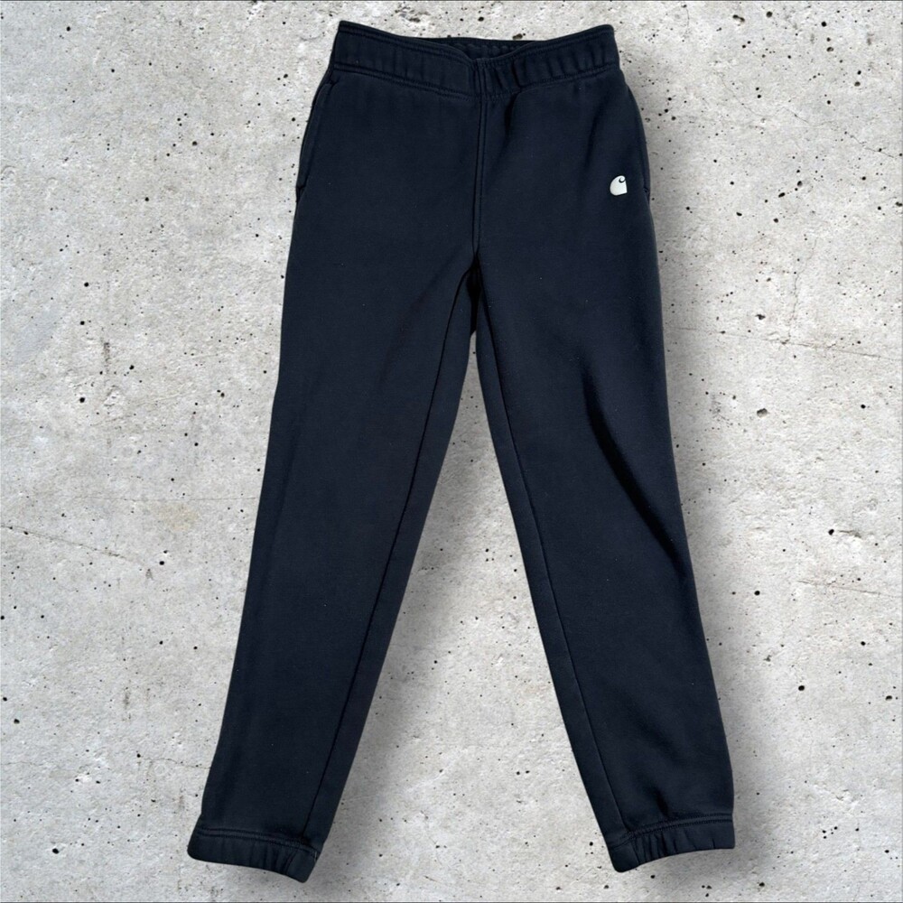 Carhartt Sweatpants Womens XS Black Relaxed Fit Fleece Jogger Pants BN5510-W - Picture 2 of 8